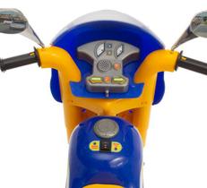 Moto Elétrica Infantil Sprint Turbo C/ Capacete Azul 12v Biemme 671
