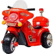 Moto Elétrica Infantil Triciclo Bombeiro Polícia Vermelho
