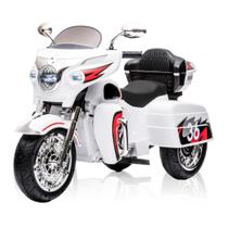Moto Elétrica Infantil YMYCERS 12V 3 Rodas 2 Lugares Branca