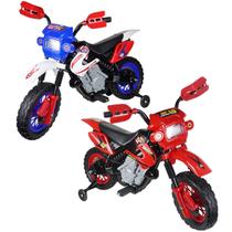 Moto Elétrica Motinha Brinquedo Mini Moto Motocross 6v Infantil Criança Homeplay Realista Apartir de 3 anos até 20 kg com Rodinhas de Apoio e Farol - Xplast