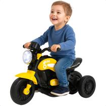 Moto Elétrica Motinha Infantil 6V Esportiva Triciclo Menino Menina Crianças Cor Amarelo Moto Elétrica Motinha Infantil 6V Esportiva Triciclo Menino Menina Crianças Cor Amarelo