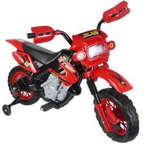 Moto Elétrica Motinha Mini Moto Motocross Infantil Criança Menino Homeplay Realista 6v Apartir 3 anos até 20 kg Vermelho - Xplast