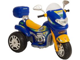 Moto Elétrica Sprint Turbo Power Azul Biemme 12V com Capacete
