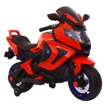 Moto Elétrica Vermelha Com Rodas De Apoio 12V- Shiny Toys