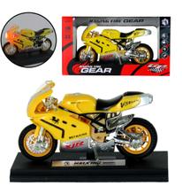 Moto em Miniatura Colecionável Decorativo com Luz e Som