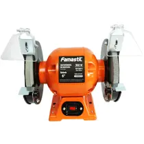 Moto Esmeril de Bancada Famastil 6 Polegadas 360W Bivolt com 3.450 RPM Base Metálica Estável e Protetores Transparentes