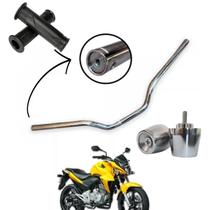 Moto Guidão Com Pesinho E Manoplas Cb Twister 2009 A 2015 Cb 300 2004 A 2008 Cromado Rosca