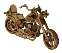 Moto Harley Davidson . Quebra Cabeça 3d. Miniatura Em Mdf