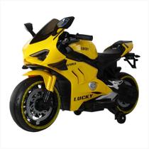 Moto Infantil Elétrica Amarela 12V Esportiva Bluetooth Bike Moto Infantil Elétrica Amarela 12V Esportiva Bluetooth Bike