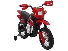 Moto Infantil Elétrica Cross Vermelha 6v Motocross Brinquedos Homeplay