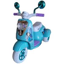 Moto Infantil Triciclo Elétrico Carrinho Motorizado Azul Som Do Motor Luz Buzina P/Crianças Até 25kg