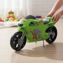 Moto Infantil Veículo Criança Brinquedo Presente Verde Transporte Menino Corrida Esportivo Moto Infantil Veículo Criança Brinquedo Presente Verde Transporte Menino Corrida Esportivo