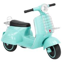 Moto Lambreta Scooter Motoca Infantil Elétrica Bandeirante Turquesa