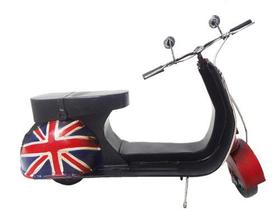 Moto Londres Modelo Vespa Vintage Retro De Metal Fundido