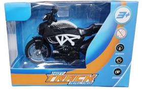 Moto - Metal Modelo 4 Racer Preta/Branco HONGYAO Moto - Metal Modelo 4 Racer Preta/Branco HONGYAO