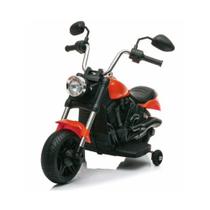 Moto Mini Elétrica Infantil Motocicleta Custom 6v Vermelha - Bang Toys
