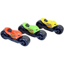 Moto mini motinho 9cm na solapa com 3 unidades cores sortidas - bs toys Moto mini motinho 9cm na solapa com 3 unidades cores sortidas - bs toys