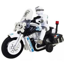 Moto Miniatura Brinquedo Coleção Fricção Acende Farol Som