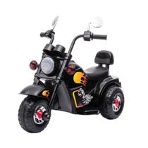 Moto Motinha Elétrica Infantil Tipo Harley Bateria 6 V Preta