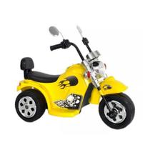 Moto Motinho Elétrica Infantil Harley Bateria 6V Amarela