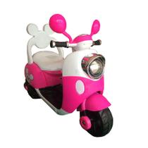 Moto Motinho Triciclo Elétrico Infantil Mini Crianças Mickey Mouse Disney Desenho Rosa - Car Kids - Car Kids Rio Preto