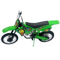 Moto Motocross Grande Com Apoio 36cm Brinquedo Infantil - Verde