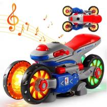 Moto Musical Luzes Anda Levanta Lados Gira 360 Sons