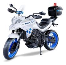 Moto Polícia Multi Motors Abre Baú Azul Brinquedo - Roma Moto Polícia Multi Motors Abre Baú Azul Brinquedo - Roma