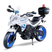 Moto Polícia Multi Motors Abre Baú Azul Brinquedo