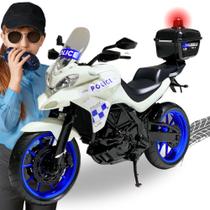 Moto Policial Grande Realista Presente Menino Brinquedo Moto Policial Grande Realista Presente Menino Brinquedo