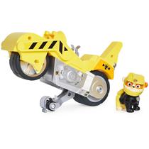 Moto Pups Rubble Pull Back - Veículo de Brinquedo Paw Patrol com Boneco