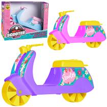 Moto scooter classic menina roda livre colors na caixa