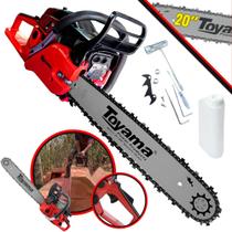 Moto Serra À Gasolina Toyama TCS58F-G2 55cc 3,2HP 12.500rpm Profissional Com Sabre 20 Polegadas Corrente Oregon 34 Dentes