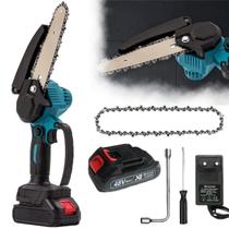 Moto Serra Elétrica 800w SUPER Moto Serra Elétrica Mini Sabre 800w Elétroserra Bateria 48v Cor Preto 110 Mini Serra Eletrica