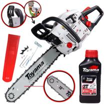 Moto Serra Motosserra Á Gasolina Toyama TCS58H 2T 55cc 3,2HP Leve e de Alto Desempenho Ideal Para Carpintaria Profissional + ÓLEO LUBRIFICANTE 2 TEMPOS Moto Serra Motosserra Á Gasolina Toyama TCS58H 2T 55cc 3,2HP Leve e de Alto Desempenho Ideal Para Carpintaria Profissional + ÓLEO LUBRIFICANTE 2 TEMPOS