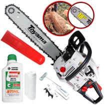 Moto Serra Motosserra Á Gasolina Toyama TCS58H 2T 55cc 3,2HP Sabre 18 Polegadas, Corrente 32 Dentes, Leve e de Alto Desempenho + ÓLEO STIHL 2T Moto Serra Motosserra Á Gasolina Toyama TCS58H 2T 55cc 3,2HP Sabre 18 Polegadas, Corrente 32 Dentes, Leve e de Alto Desempenho + ÓLEO STIHL 2T
