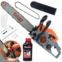 Moto Serra Motosserra Á Gasolina Vulcan VS620 VS-620 2T 62CC 4HP 11.000RPM Sabre 20” Robusta e Com Estrutura Resistente + ÓLEO LUBRIFICANTE 2T TOYAMA