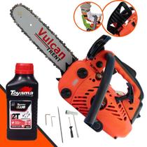 Moto Serra Motosserra Á Gasolina Vulcan VSL250 VSL-250 2T 25,4cc 0,9HP 11.000RPM Sabre 12” Leve, Portátil e Potente + ÓLEO LUBRIFICANTE 2T TOYAMA