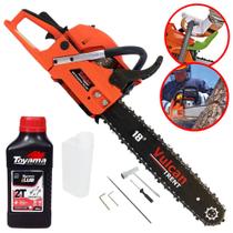 Moto Serra Motosserra Á Gasolina Vulcan VSL550 VSL-550 2T 55CC 3HP 11.000RPM Sabre 18” Robusta e Com Estrutura Resistente + ÓLEO LUBRIFICANTE 2T TOYAMA Moto Serra Motosserra Á Gasolina Vulcan VSL550 VSL-550 2T 55CC 3HP 11.000RPM Sabre 18” Robusta e Com Estrutura Resistente + ÓLEO LUBRIFICANTE 2T TOYAMA