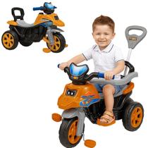 Moto Trail Infantil 2 em 1 Maral com Pedal e Empurrador Laranja Moto Trail Infantil 2 em 1 Maral com Pedal e Empurrador Laranja