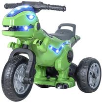 Moto Triciclo Elétrico Dinossauro 12v Cor Verde Com Carregador 110v/220v - Unitoys