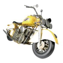 Moto Vintage decorativa de Metal Motor Cycle Yellow 1216