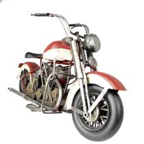 Moto Vintage decorativa de Metal Red &amp White 1208