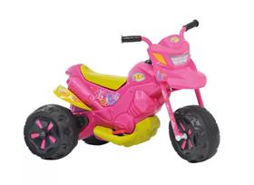 Moto xt3 elétrica 6v infantil Rosa Menina Feminina bandeirantes