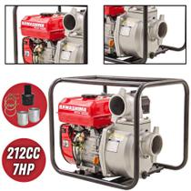 Motobomba Autoescorvante Kawashima GW-300 À Gasolina 212cc 7HP 4T 26MCA 60000L/H Para Água Limpa
