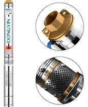 Motobomba Submersa Para Poço 2 Lepono 0,5CV 220v 2 Fios Prateado