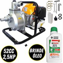 Motobomba Vulcan VB10B Á Gasolina 2T 52cc 2,5cv Para Abastecimento de Cisternas Com Óleo Stihl 500ml
