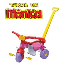 Motoca Brinquedo Triciclo Infantil Com Empurrador E Aro Da Monica - Magic Toys