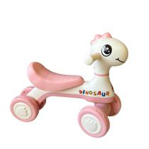 Motoca Infantil De Equilíbrio C/ Luz E Som Dino Rosa - HK Brinquedos Motoca Infantil De Equilíbrio C/ Luz E Som Dino Rosa - HK Brinquedos