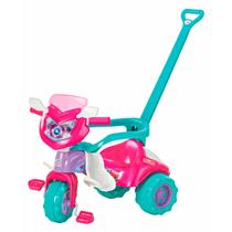 Motoca Infantil Triciclo Doutora Meg Com Haste Direcional Rosa Para Meninas - Magic Toys